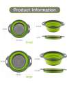 Collapsible Colanders with Handles with Extendable Handles Perfect for Draining Pasta Vegetable fruit 2 PCS