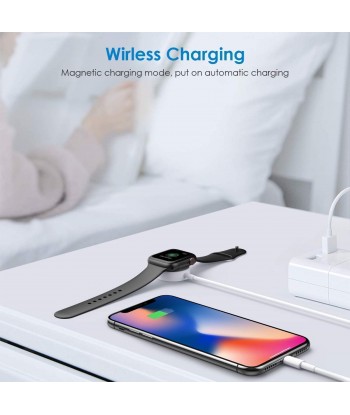 Watch Charger, Magnetic Cable for Apple Watch, 2in1 Wireless Charging Cable for Apple iWatch Series and iPhone